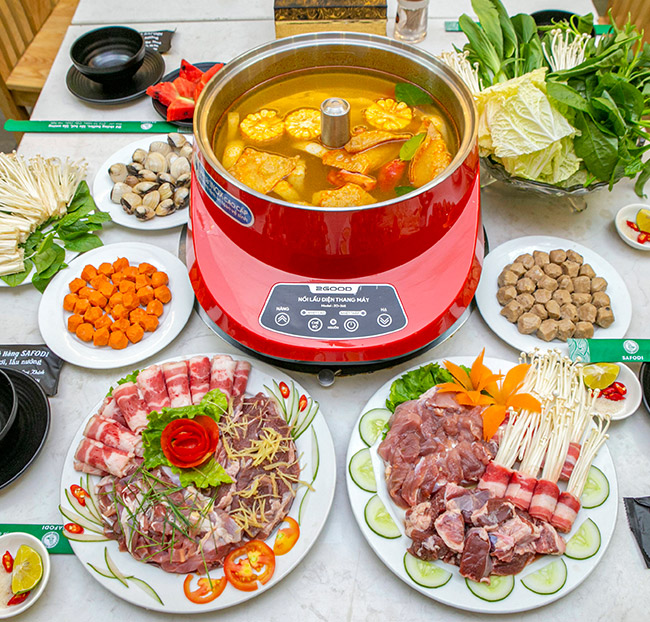 No Nê Cùng Buffet Lẩu Chỉ 99K – Tại Nhà Hàng Lẩu Hơi , Lẩu Nướng Safodi