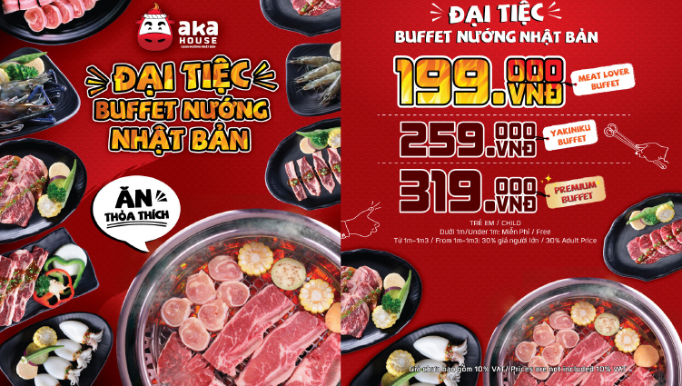 Aka House - Buffet Lẩu Và Combo Nướng - Voucher Tiền Mặt 100K | Deal |  UTOP.VN