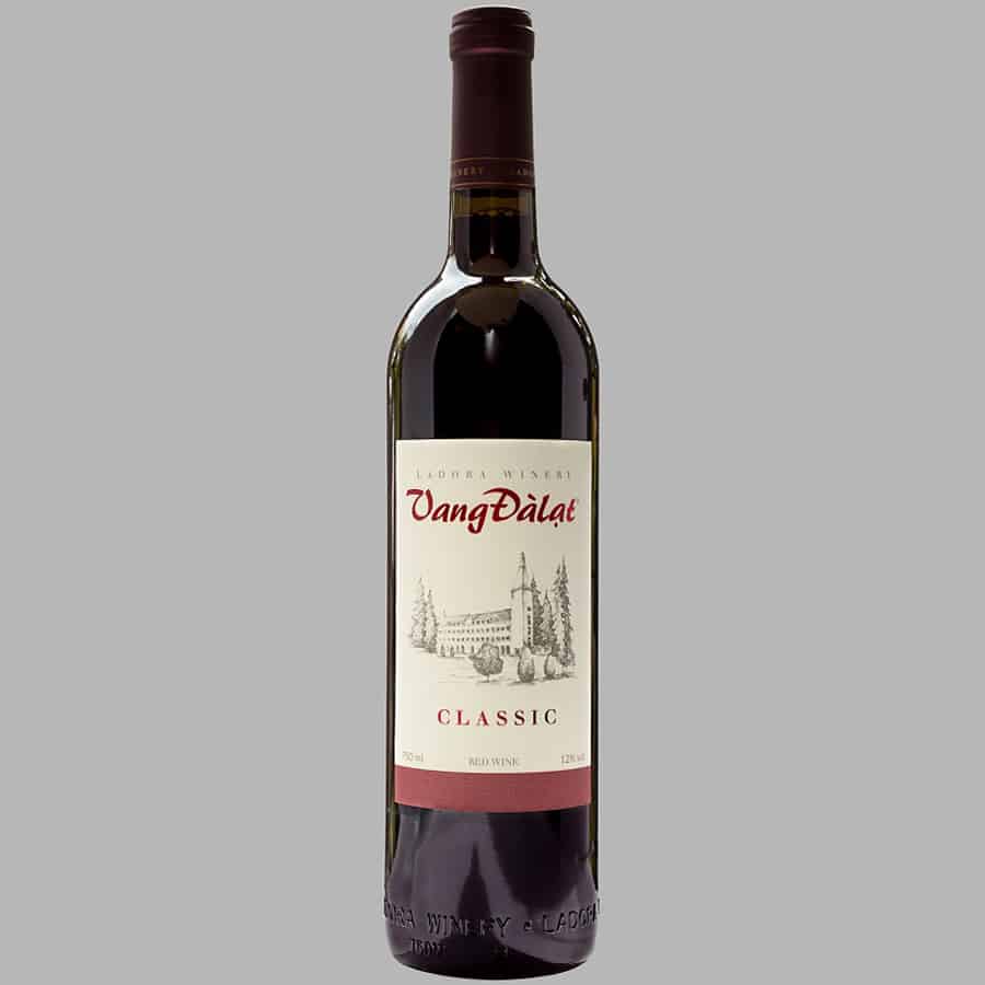 Mua Rượu Vang Đỏ Đà Lạt Classic Red Wine 750ml 12% - Không kèm hộp