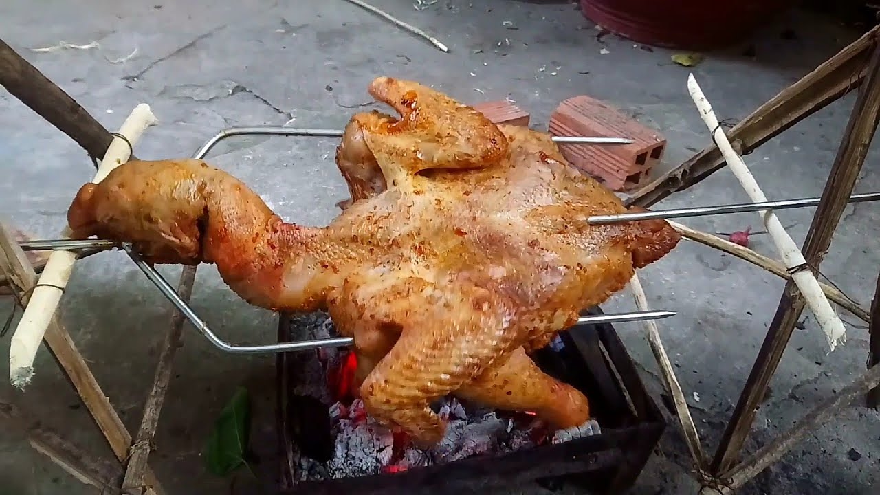 Gà Đông Tảo Nướng Nguyên Con - YouTube