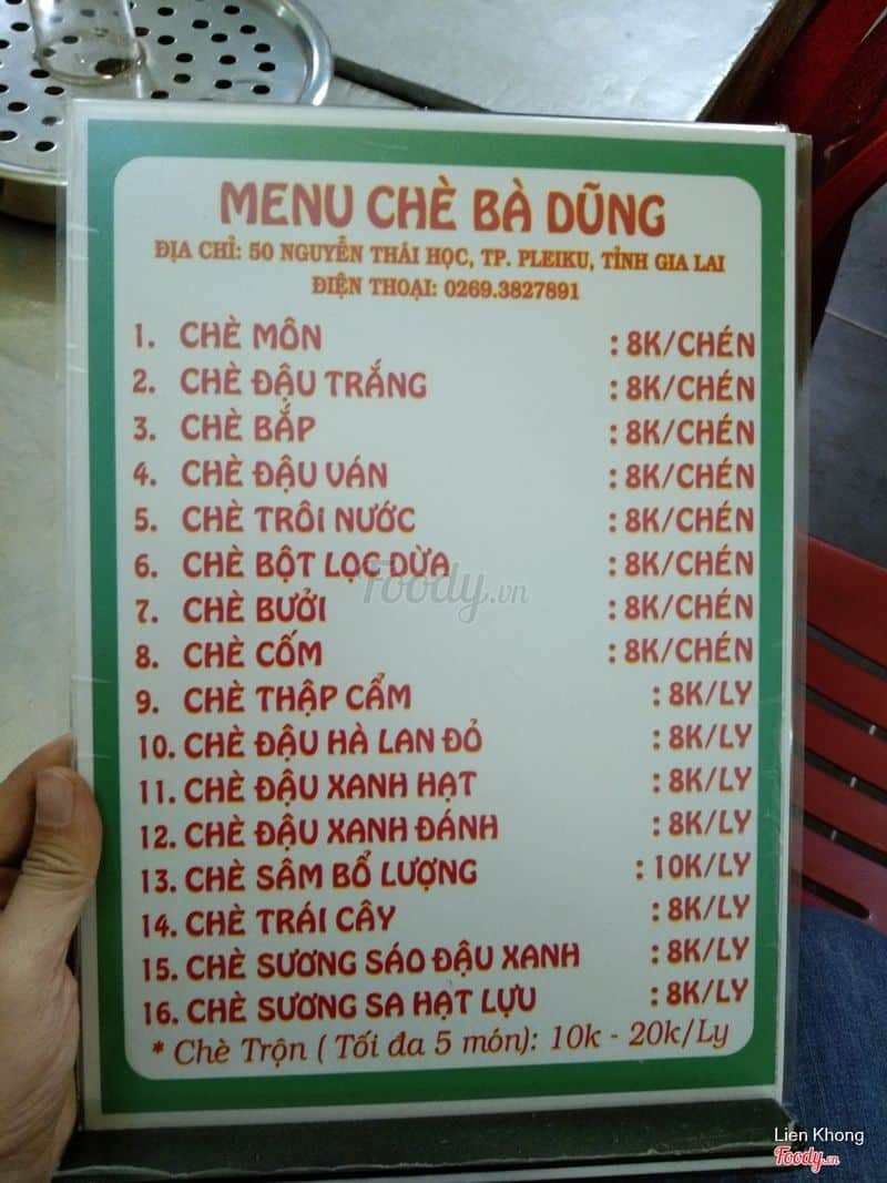 Chè Bà Dũng - Ngon, Bổ, Rẻ ở Thành Phố Pleiku, Gia Lai | Foody.vn